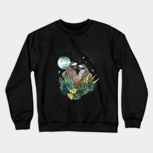 Sloths in love, lovers couple cute Crewneck Sweatshirt